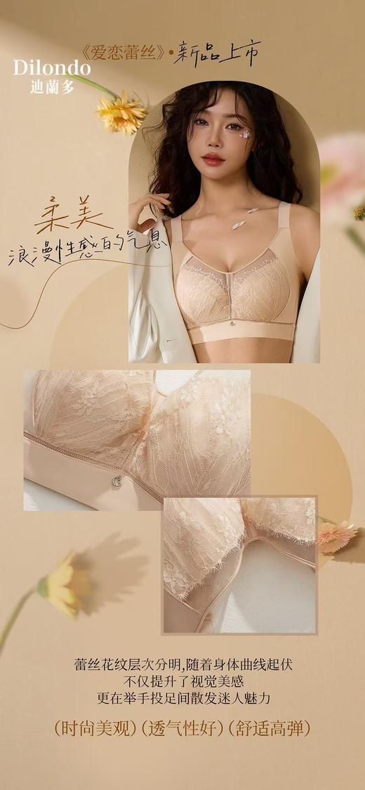 迪兰多夹棉面膜调整型全包裹轻薄杯大胸显小2118479 商品图9