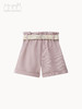 紫灰系带设计短裤 商品缩略图1