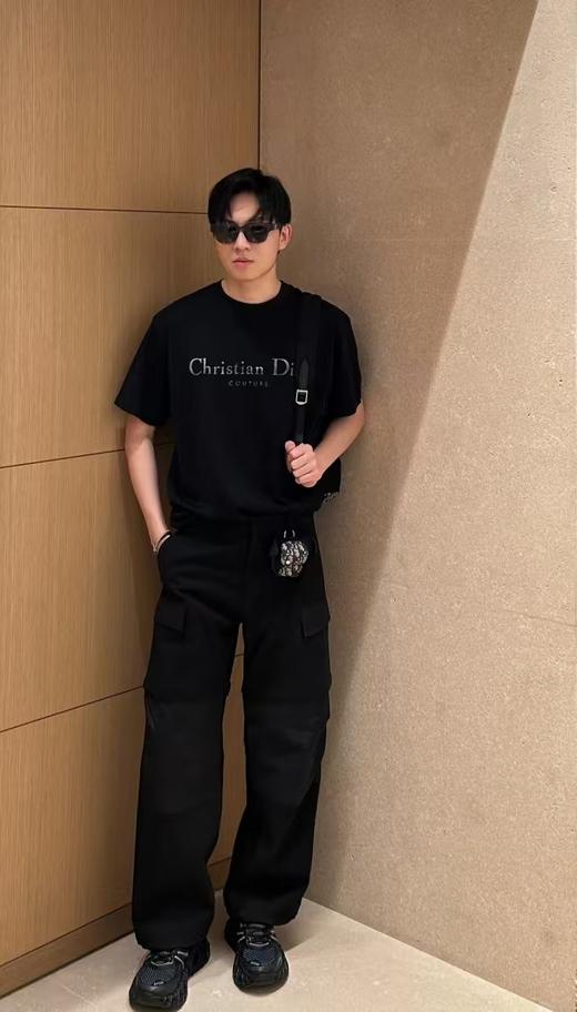 迪奥  25SS字母标识印花短袖T恤 黑色 男女同款（DY） 商品图3