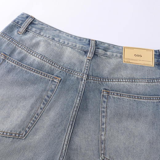 GXG男装26夏季经典水洗潮流舒适时尚日常通勤直筒休闲男式牛仔裤K&C 商品图11