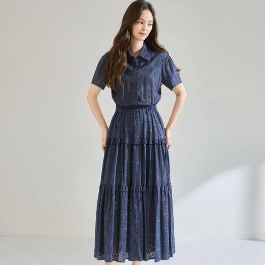 「高货sh」全新升级【铂金会员367/天猫499/差价132】(00542)洛诗琳气质镂空棉布绣花连衣裙2026春季新款法式茶歇裙女 商品图3