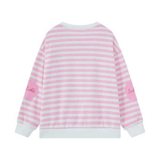 【MQD】童装女大童26春季新款儿童学院风甜美可爱条纹时尚百搭长袖T恤 商品图2