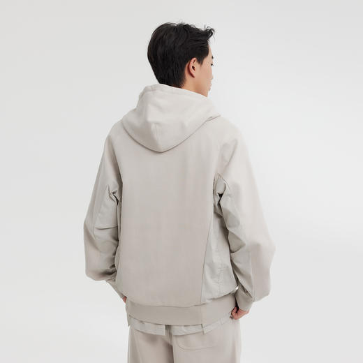 MODE COMMUTER | MC涤棉平纹针织面料开襟长袖连帽卫衣MCF131130A 商品图3