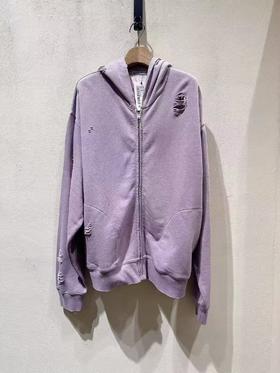 女款破洞连帽外套zi001