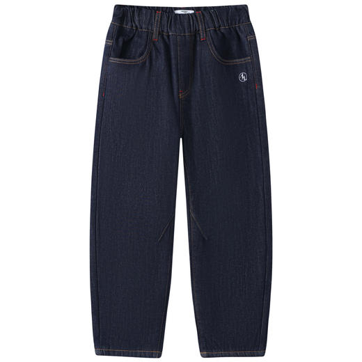 【MQD】童装男大童冬季新款儿童休闲风长裤宽松简约版加绒牛仔裤 商品图4