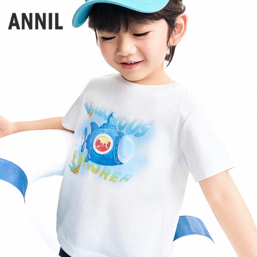 【实体店同款】男童圆领短袖针织衫夏季新款安奈儿童装XB621155 商品图2