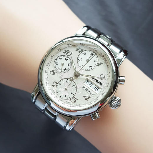 【95新】Montblanc万宝龙5222自动机械日期显示、星期显示38mm（男款）明星系列精钢230226NJS19 商品图8