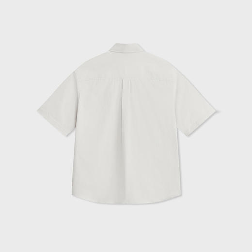 MODE COMMUTER | MC三醋酸经典翻领贴袋弧摆休闲短袖衬衫 商品图1