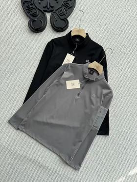 点此购买 可隆春秋季户外休闲衣吸湿排汗抗菌男士弹力半拉链长袖T恤 LL 341289