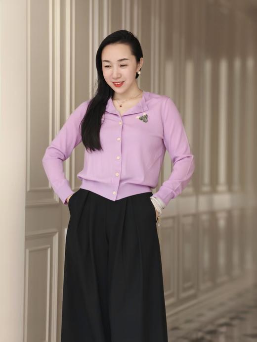 【3.6上新】早春兰时🌸香芋紫羊绒开衫 商品图1