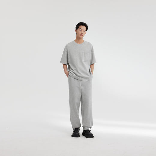 MODE COMMUTER | MC精梳棉针织撞色线贴袋圆领短袖T恤 商品图1