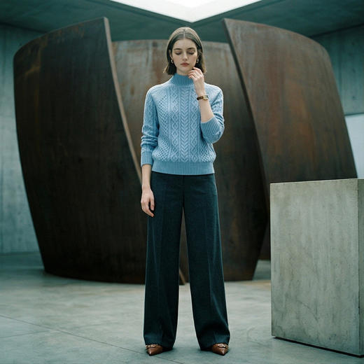 PALUOPO/PL半高领女衫ET20067R-B/约重340g帕罗 商品图1