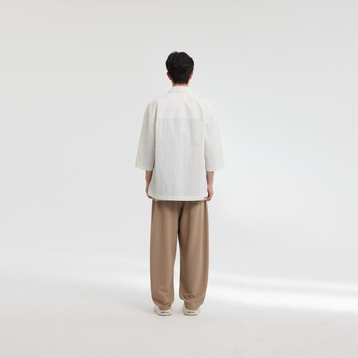 MODE COMMUTER | MC不潮品微皱四合扣七分袖翻领衬衫 商品图1