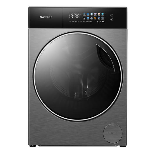 GREE格力 智铂滚筒洗衣机 10kg AI智能感应 脏污一键洗净 XQG100-B1401Ea1(玄青灰) 商品图1