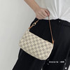 Lv 白棋盘格 大号 麻将 腋下包 商品缩略图3