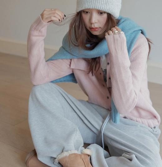 老米优品🎈初春冰淇淋色针织开衫《🌸含羊毛温柔针织开衫外套》 柔雾粉/慕光蓝双色显白到发光，氛围感拉满~~ 商品图0