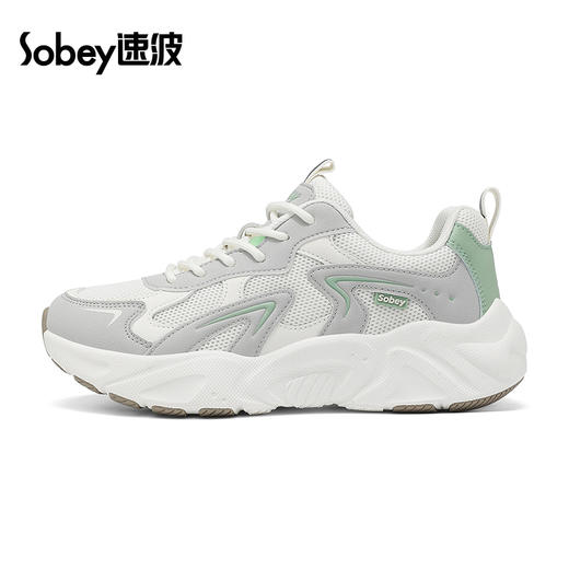 sobey速波超轻复古老爹休闲鞋 | 男女同款、厚底增高+4.5cm、拼接鞋面、舒适透气 商品图3