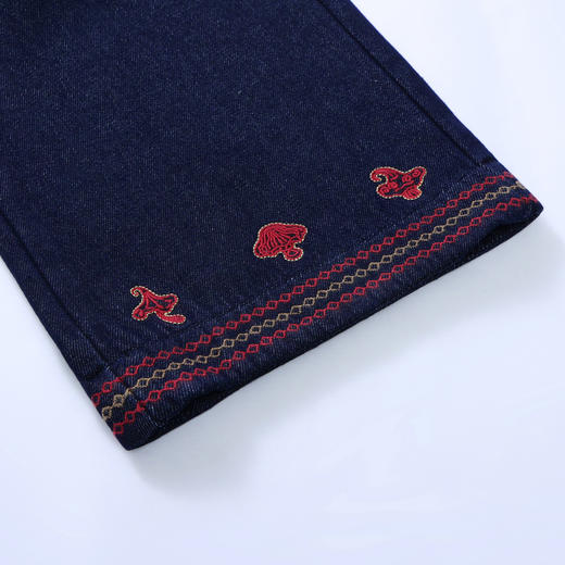 【MQD】童装女大童冬季新款儿童加绒休闲百搭裤子奥利绒加厚牛仔裤 商品图3