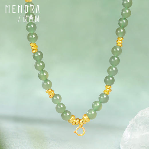 【新品首发】万能链 晴水和田玉S925银项链 新中式搭配吊坠万能链女士礼物MEMORA诗普琳NN003204 商品图6