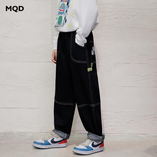 【MQD】童装男大童牛仔裤26春季学院风大口袋街潮百搭儿童休闲牛仔裤 商品图1
