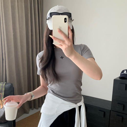 原单SMFK时髦十字标识短袖T恤2.26 商品图5