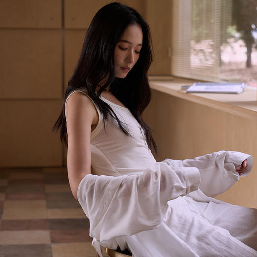 【2026春季新品】蚕丝羊毛・经典背心 天丝莫代尔 春夏桑蚕丝内搭打底衫简约舒适修身吊带 商品图1