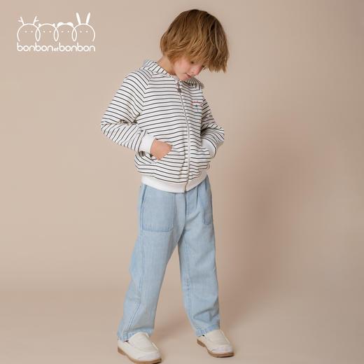 棕榈树刺绣条纹连帽外套 商品图1