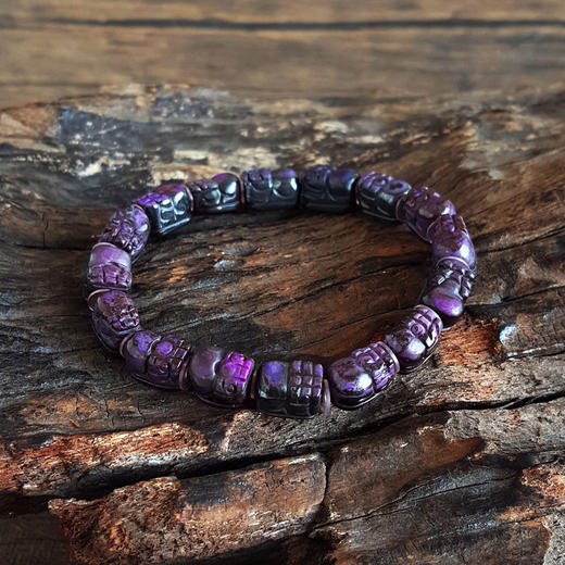 【天然正品】天然约7*10MM貔貅造型舒俱来（招财、吉祥）手串17CM（弹力绳）230126NJM33 商品图3