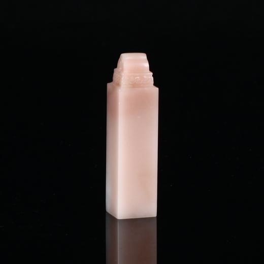 孤品17884云南粉冻如意钮小方章硬笔落款章1.0*1.0*4.3cm 商品图1
