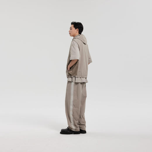 MODE COMMUTER | MC阔腿梭织长裤皱感面料梭织长裤MCF102079A 商品图1