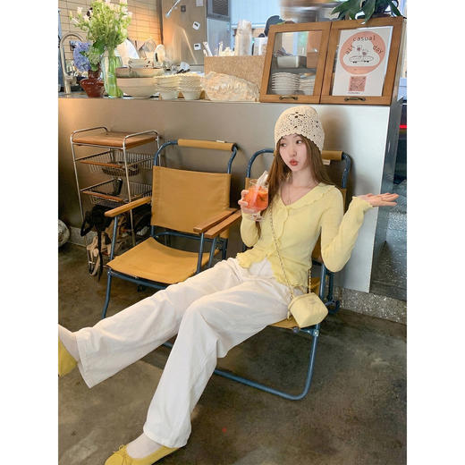 <曾小咸推荐>3.9现货秒杀 ！微信超特价！黄色木耳边针织衫 日常169.99 立减90 秒杀79.99！！ 商品图8