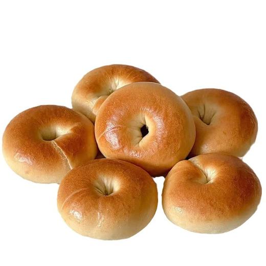 【三重风味❗️夹心贝果面包】面包体有嚼劲且松软，内馅扎实充足，每一口都能咬到浓郁夹心，无需额外抹酱，海盐芝士巧克力三口味混合营养早餐代餐QQ 商品图3