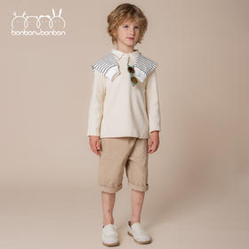 刺绣细节华夫格针织上衣