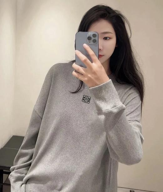 重磅渠道   loew刺绣圆领棉TEE  宽松OS版长袖T恤 男女同款 商品图2