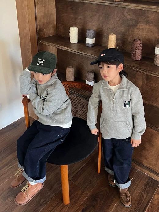 一店k （建议成套入！）26ss很难拒绝的浅春新Look！简单基础款儿童实用穿搭！上学和citywalk都能驾驭！主打时髦与可爱 鬼马精灵的感觉~！长袖T恤/连帽外套/牛仔裤多款选 商品图14