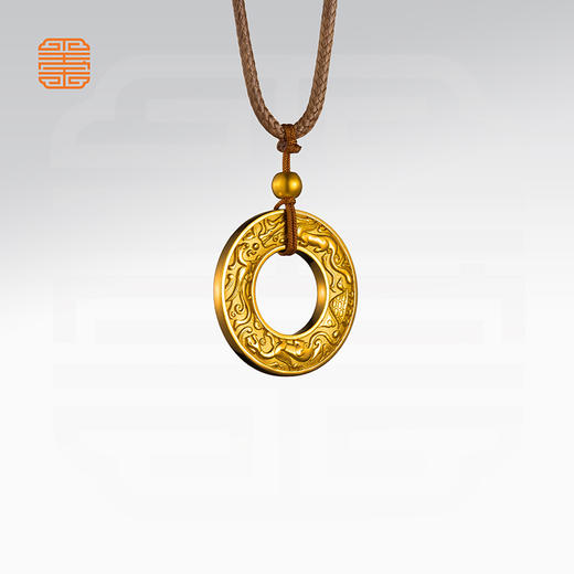 玺匠金铺《四神兽平安扣》足金9999 黄金吊坠项链生日礼物 商品图2