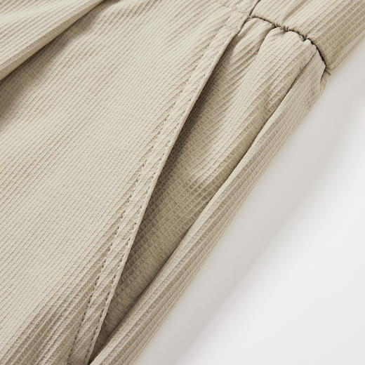 MODE COMMUTER | MC竖条纹肌理微皱抗皱直筒型梭织长裤 商品图3