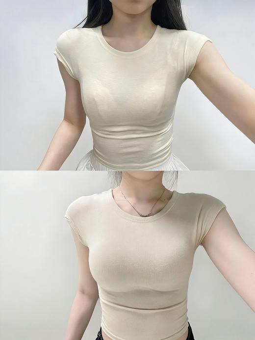 全隐形真无痕！ 粉底液安心文胸背心软支撑仿生夹层内衣女肤色隐形收副乳细肩带打底 商品图1