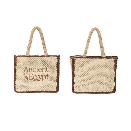 大英博物馆 安德森猫系列刺绣大容量草编包手拎包 商品图4