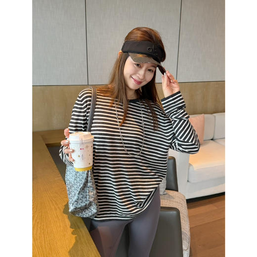 2603115    “松弛女王”条纹上衣 真丝羊绒 商品图11