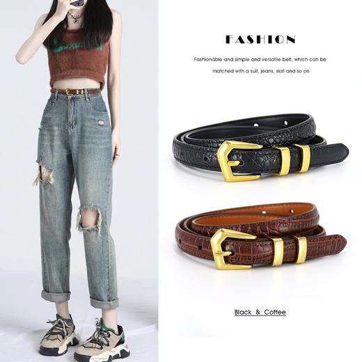 时尚韩系百搭单品 | SIMON DIARIES腰带配饰二层牛皮 经典耐看皮带饰品 多色可选 商品图4