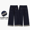 【MQD】童装女大童冬季新款儿童学院风复古加绒厚款保暖百搭牛仔裤 商品缩略图0