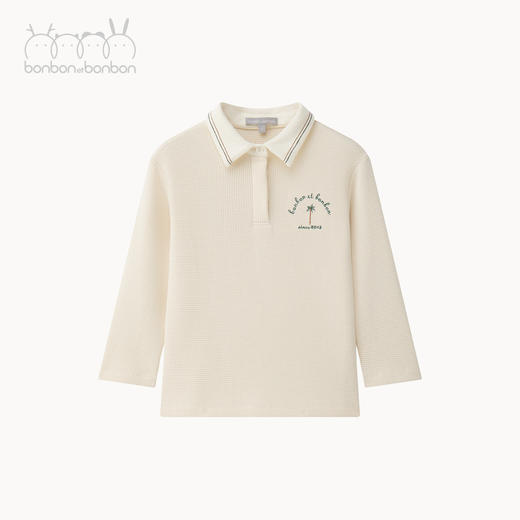 刺绣细节华夫格针织上衣 商品图3