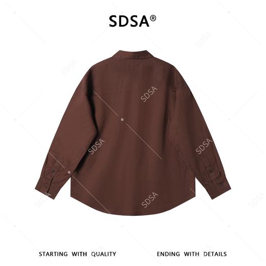 88076SDSA男装2026新款高贵轻奢时尚纯色纽扣翻领长袖衬衫百搭简约衬衣 商品图5