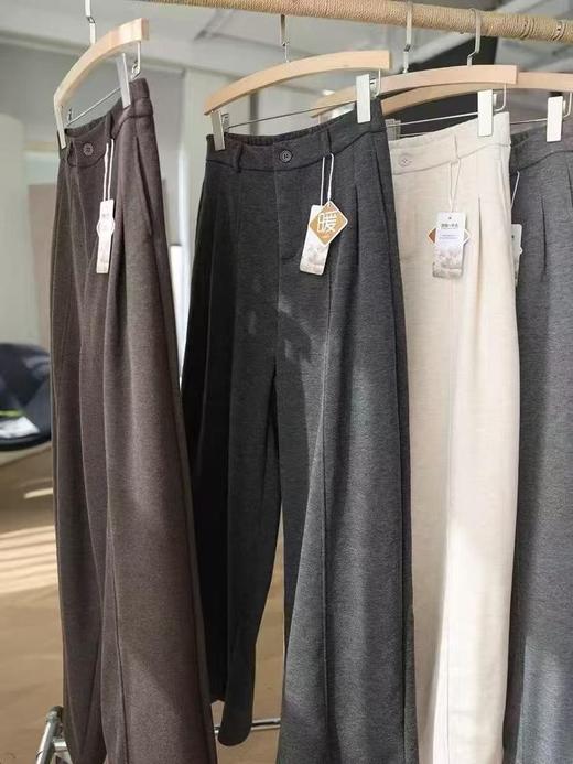 二店y 【3070】 醋酸羊毛毛呢裤 700g 柔软垂感直筒高腰阔腿裤 商品图0