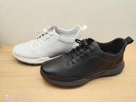 豪行秋季13157080时尚透气超轻运动男士皮单鞋