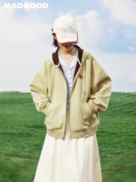 马得工地/MDGDWY211738/双面撞色胶标logo休闲卫衣外套