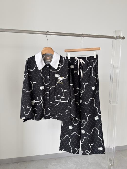 一店z【宋雨琦同款】限量小香风！tb×kitty珍珠天丝棉家居服长袖长裤套装 商品图8