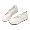 简约风一字扣玛丽珍鞋女平底舒适软底奶奶鞋白色单鞋A6C5288-9 商品缩略图4