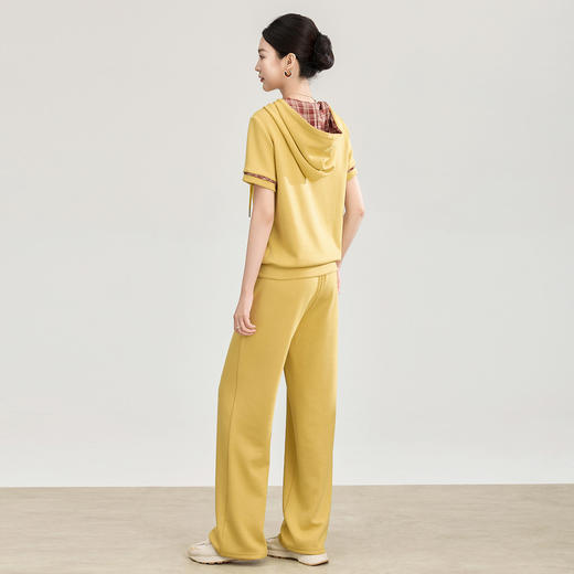 「高货wl」全新升级【铂金会员321/天猫429/差价108】(99125)洛诗琳2026春季气质连帽小马刺绣卫衣直筒休闲裤两件套 商品图2